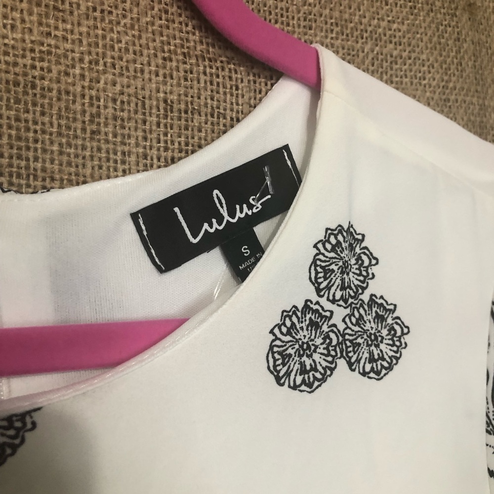 Lulu’s SZ S White Floral Print Riverside Dress - Picture 4 of 8